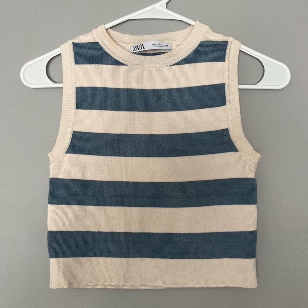 Zara Cropped Vest Tank Top - Size M